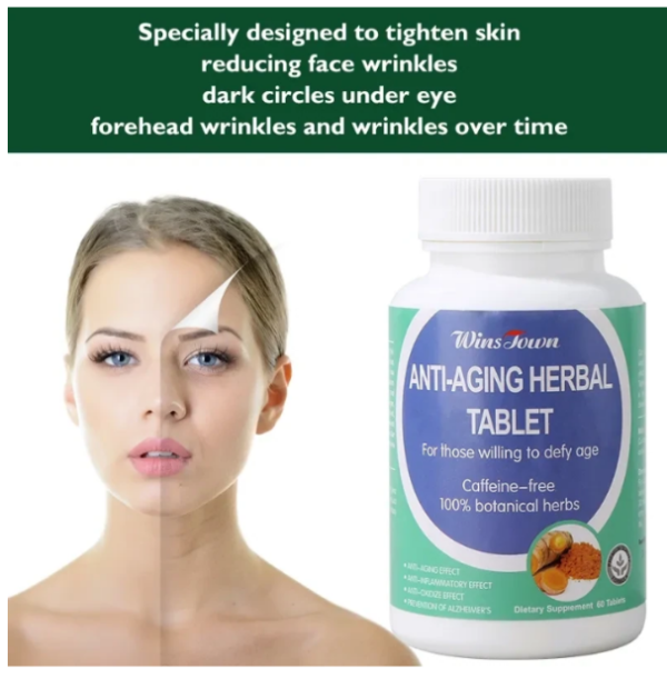 ANTI-AGING HERBAL SUPPLEMENT-800mg x 60 Tablets - Image 2