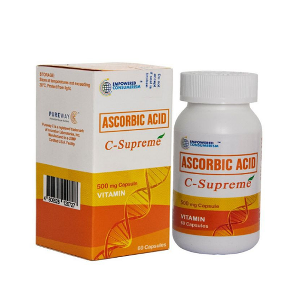 Ascorbic Acid vitamin C Supreme -500mg 60 capsules