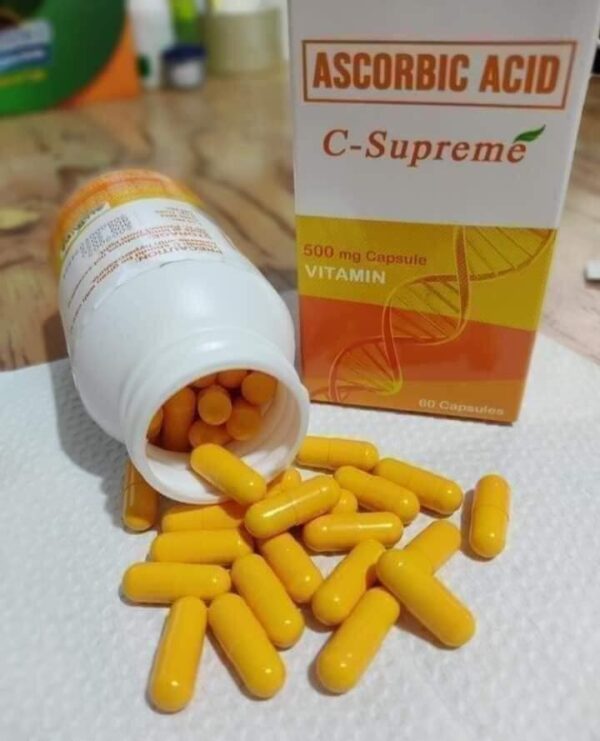 Ascorbic Acid vitamin C Supreme -500mg 60 capsules - Image 2