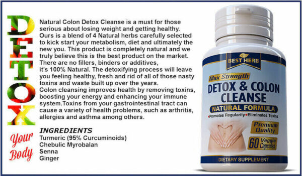 Colon Detox Cleanse Weight Loss Slimming Fat Burner Pills - Image 6