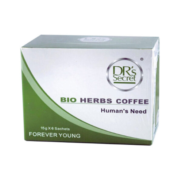 Dr Secret Bio Herbs Coffee- Halal. 6 X 15G Sachets