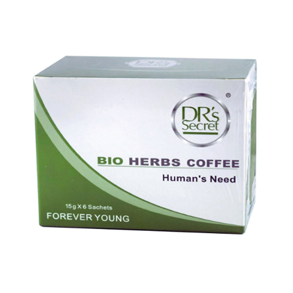 Dr Secret Bio Herbs Coffee- Halal. 6 X 15G Sachets