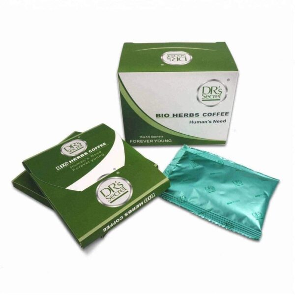 Dr Secret Bio Herbs Coffee- Halal. 6 X 15G Sachets - Image 2