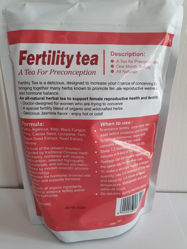 Fertility Tea For Preconception. Net Weight: 100g ( 3.00g x 30bags) - Image 3
