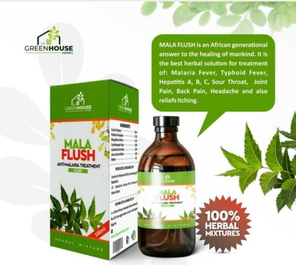Mala Flush- Antimalaria Treatment - 100% Herbal Mixture -500ml - Image 2
