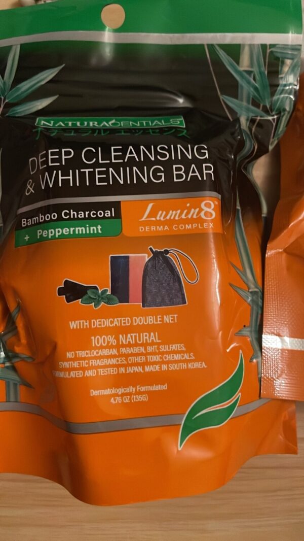 Naturacential Deep Cleansing & Whitening Bar-Bamboo Charcoal.100% Natural - Image 3