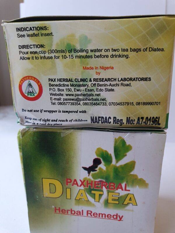 Paxherbal Diatea for Diabetes & High Cholesterol (2.2g x 25 Tea Bags) - Image 4