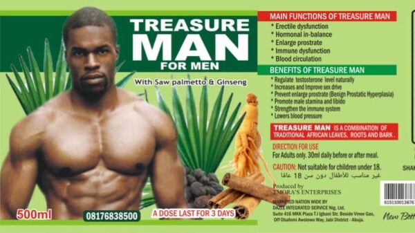 Treasure Man Formulated for Enhancement In Men & Enlarged Prostrate ( HALAL) - Image 2