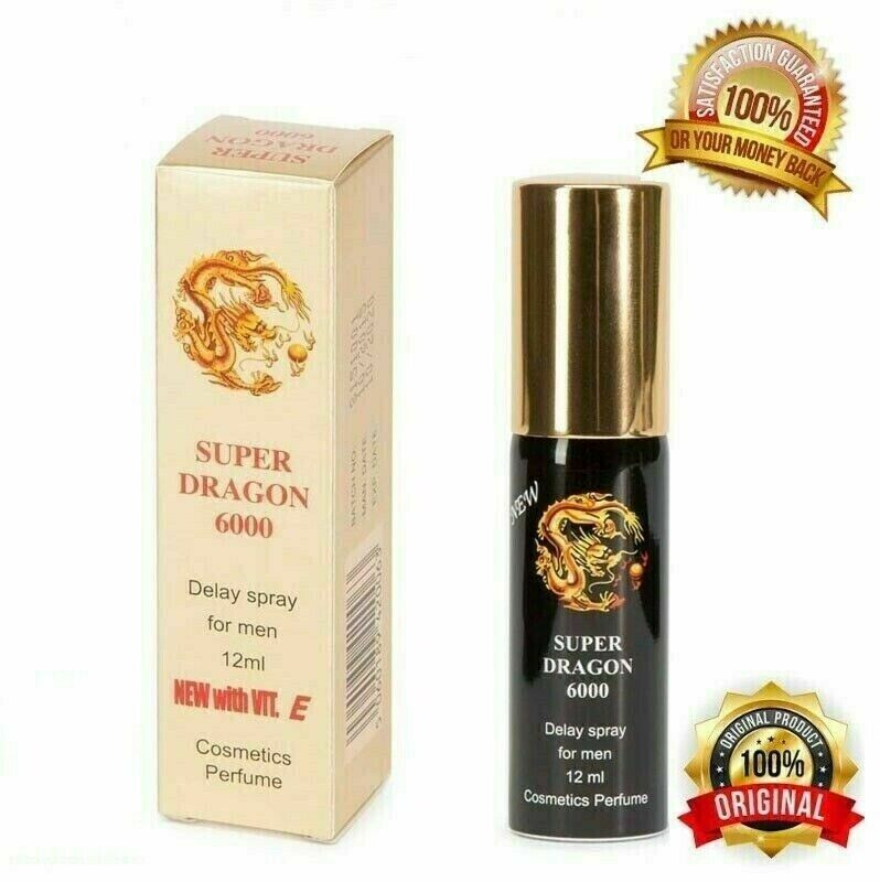 Super Dragon 6000 /9000 Ejaculation Delay Spray for Men -Vitamin E-12ml