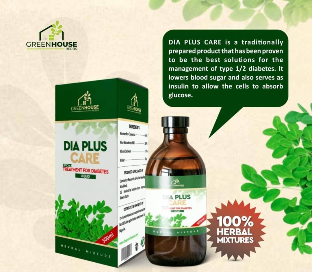 DIA PLUS CARE FOR DIABETES _LIQUID ( 500ml) 100% HERBAL MIXTURE