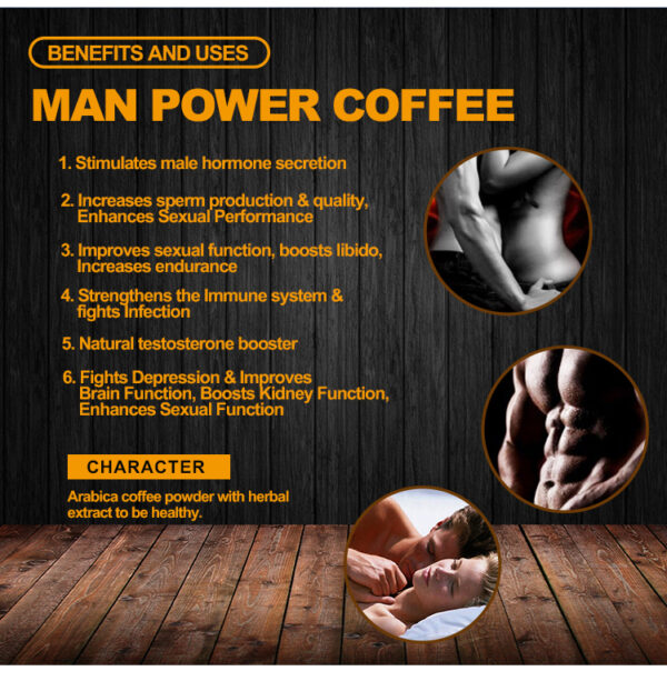 Man Power Black Coffee-Halal 3.5g x 14 sachets / pack- Net WT.49g - Image 6