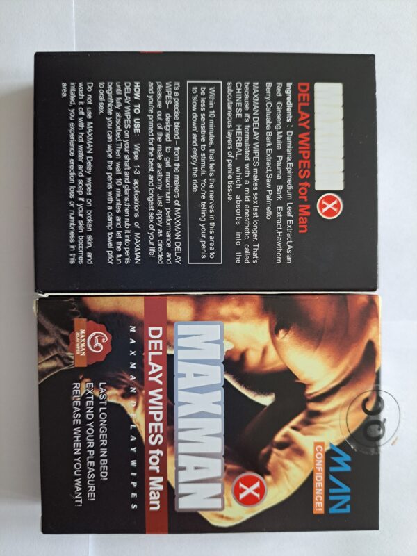 MAXMAN DELAY Herbal Erection Wipes - Image 4